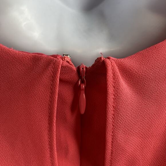 Lauren Ralph Lauren Womens Coral Layered Tunic Dress Size 14 Flowy Summer Beachy - Picture 12 of 13